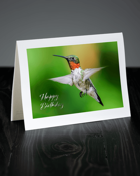 Lavilo™ Greeting Cards - Male Ruby-Throated Hummingbird