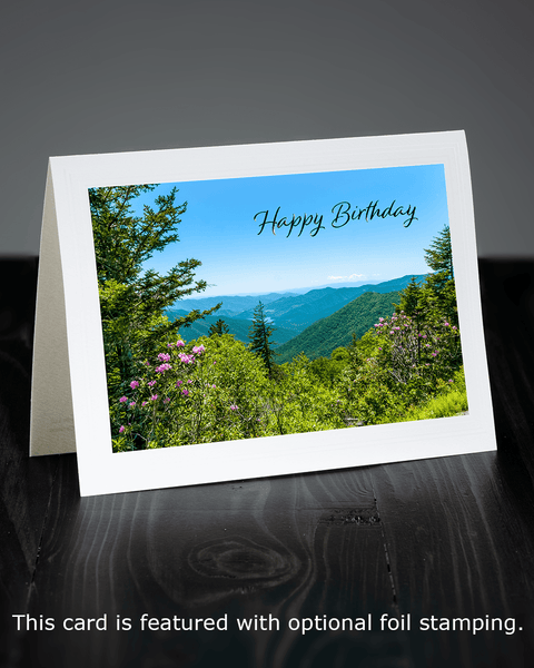 Lavilo™ Greeting Cards - Front Side - View from the Blue Ridge Parkway at Spring