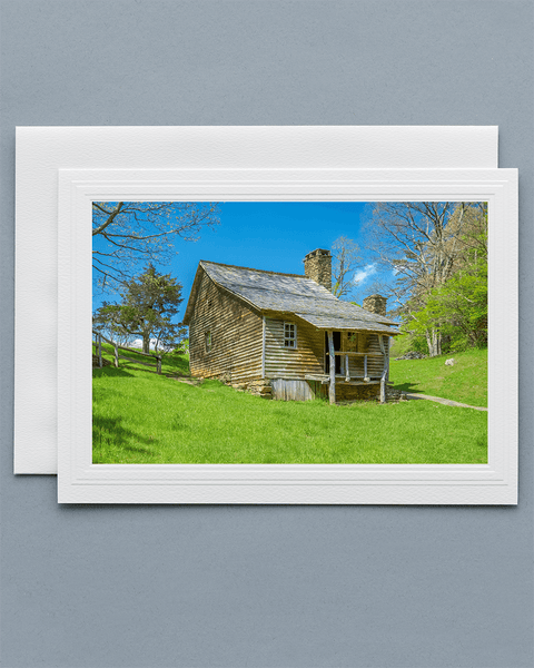 Lavilo™ Greeting Cards - Front Side Brinegar Cabin Blue Ridge Parkway