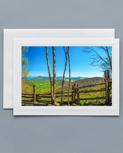 Lavilo Greeting Card - Front Side with Image from Trail to Elk Knob