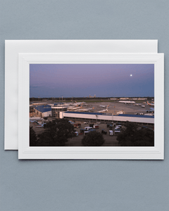 Lavilo™ Greeting Cards - Front Side Charlotte Airport at Sunset