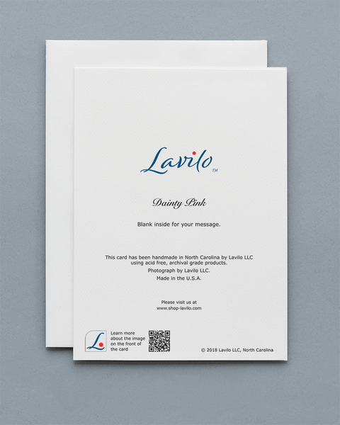 Lavilo™ Greeting Cards - Reverse Side with the Title DAINTY PINK