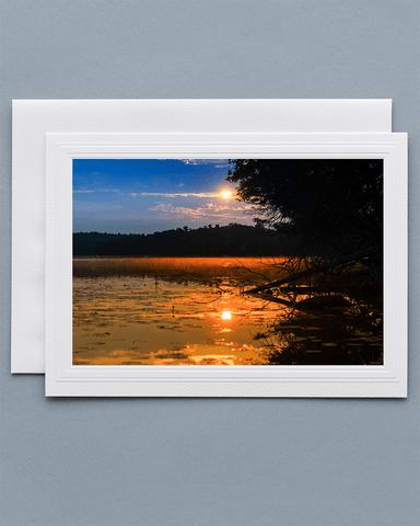 Lavilo™ Greeting Cards - Front Side - Sunrise Over a Lake